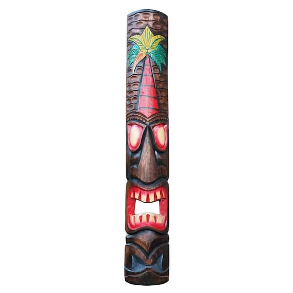 Backyard X-Scapes 40 in. Tiki Mask Hawaiian Palm for Garden Decoration ...