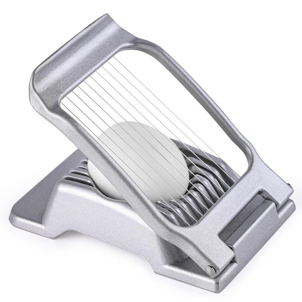 Stainless Steel Wire Heavy Duty Egg Slicer with Ergonomic Handle for Hard Boiled Eggs and Soft Fruits Dishwasher Safe