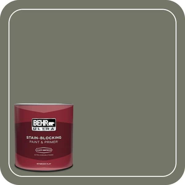 BEHR ULTRA 1 qt. #PPU10-19 Conifer Green Extra Durable Flat Interior Paint & Primer