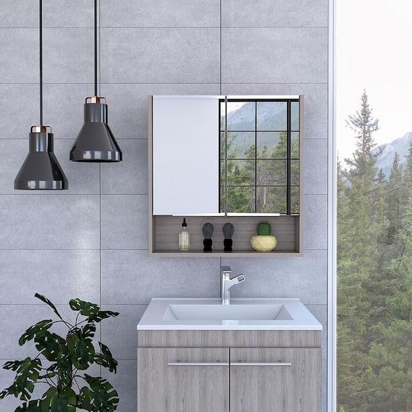 23.6 in. W x 24.6 in. H Rectangle Frameless Mirror Wall Mirror Vanity Mirror