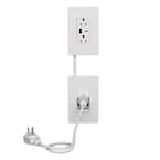 radiant In-Wall Power and USB Type A/C Outlet Relocation Kit, White