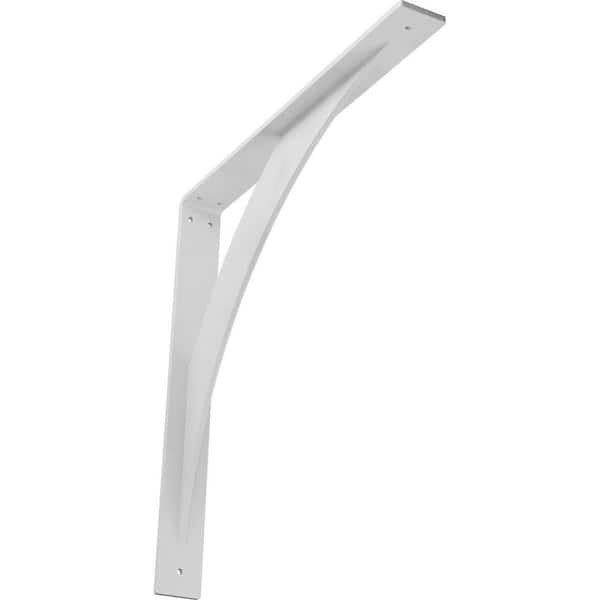 Ekena Millwork 2 in. x 18 in. x 18 in. Steel Hammered White Legacy Bracket