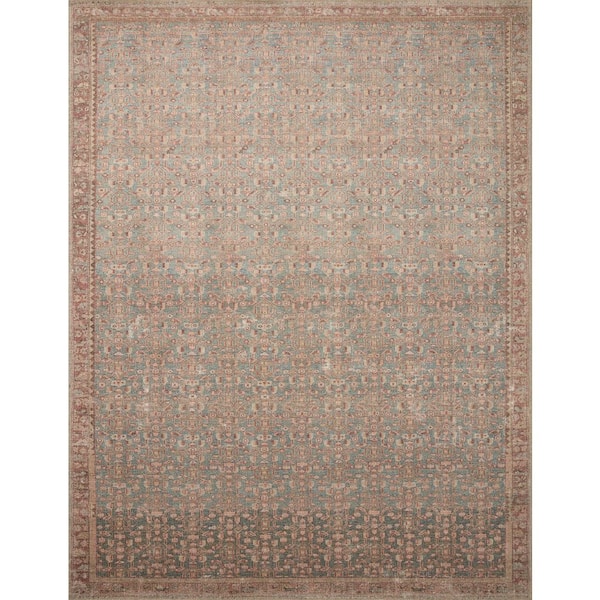 Angela Rose Aubrey 8 ft. 3 in. x 11 ft. 3 in. Blue / Terracotta Traditional Area Rug