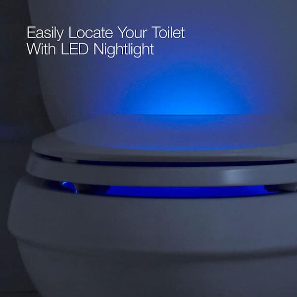 KOHLER Cachet Round Nightlight Quiet Close Toilet Seat in White