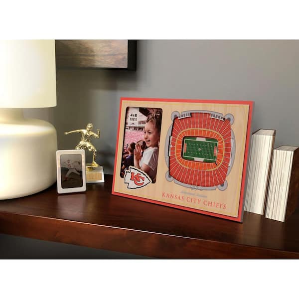 NFL Kansas City Chiefs Team Colored 3D StadiumView with 4 in. x 6 in. Picture Frame