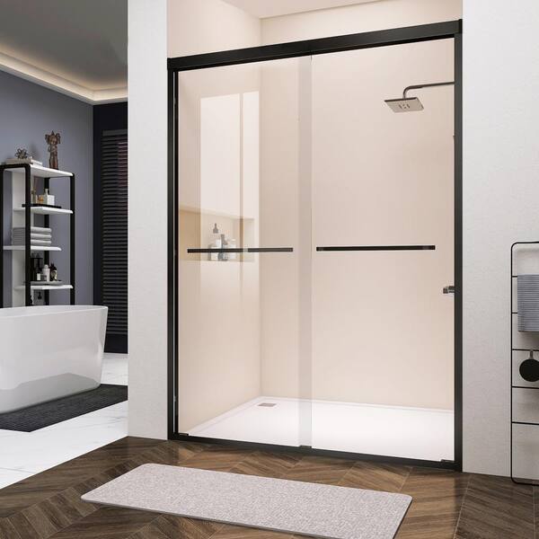 FORCLOVER 72 in. W x 76 in. H Double Sliding Framed Shower Door in