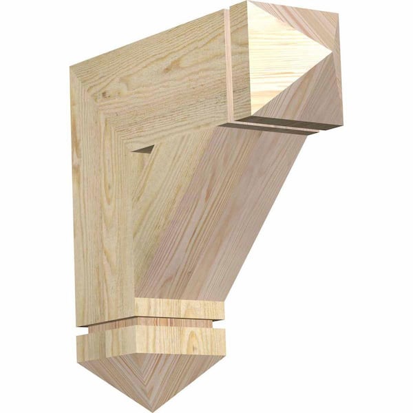 Ekena Millwork 6 in. x 20 in. x 20 in. Douglas Fir Traditional Arts and Crafts Rough Sawn Bracket