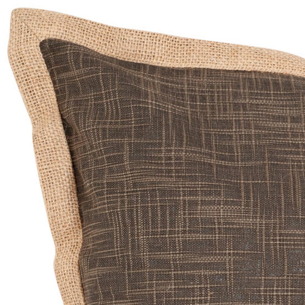 Madeline 22'' Brown and Beige Linen Pillow Set