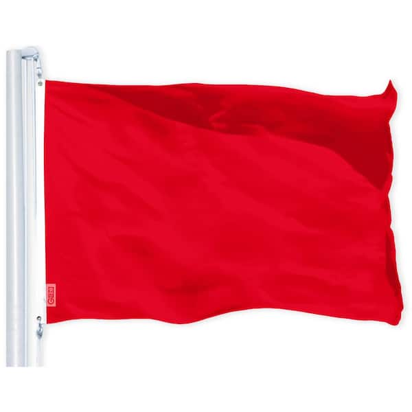 G128 2 ft. x 3 ft. Polyester Red Printed Flag 150D BG 1PK