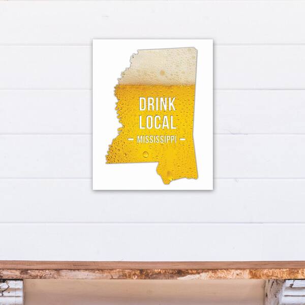 DESIGNS DIRECT 16 in. x 20 in. "Mississippi Drink Local Beer Printed Canvas Wall Art