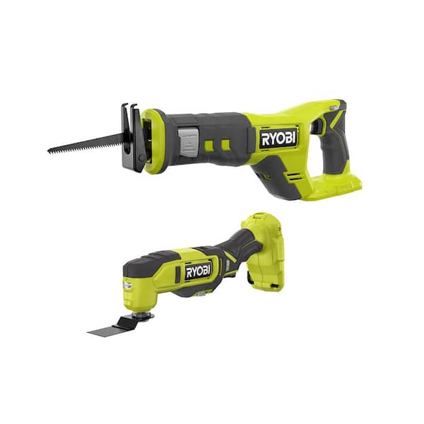 RYOBI ONE+ 18V Cordless 2-Tool Combo Kit with Multi-Tool and Reciprocating  Saw (Tools Only) PCL1206N