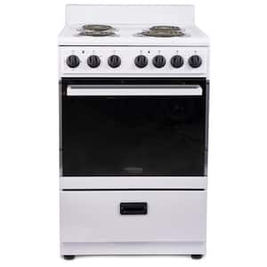 Premier 24 in. 2.97 Cu. ft. Freestanding Electric Range in Biscuit