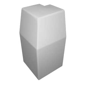 Premium Series Steel Easy Slip-On Baseboard Heater Cover Outside 90-Degree Corner in White