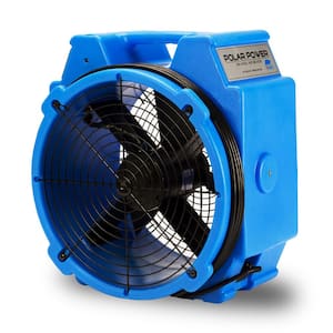 1/4 HP Polar Axial Blower Fan with High Velocity Air Mover for Water Damage Restoration Equipment in Blue