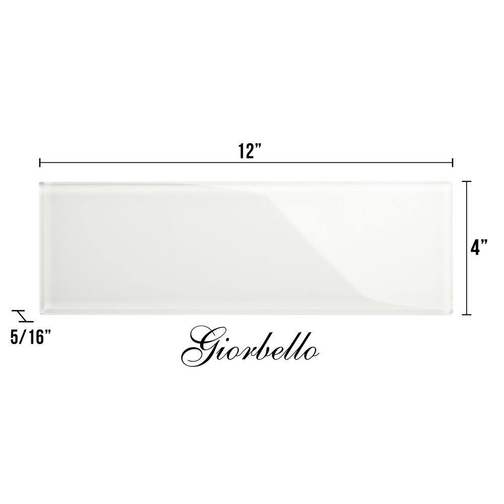 Agreeable Gray Glossy Glass Subway Wall Tile 4" x 12"