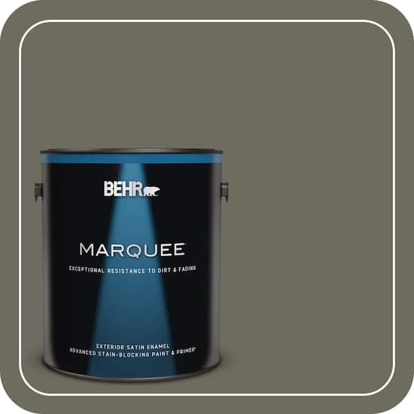 BEHR MARQUEE 1 gal. #N370-6 Gladiator Gray Satin Enamel Exterior Paint & Primer