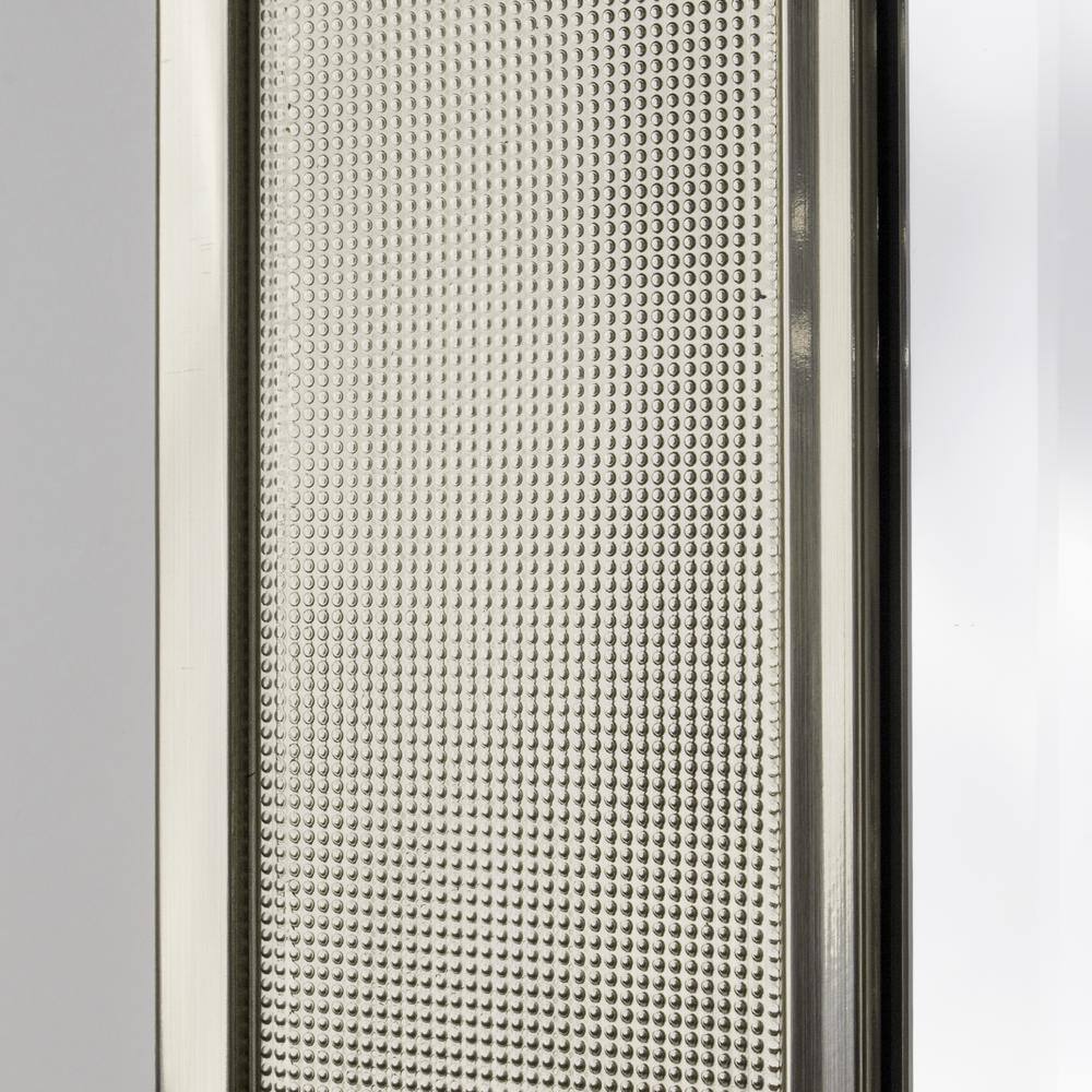 Champagne Silver Pave Textured Rectangular Framed Vanity Mirror - 29" x 35"