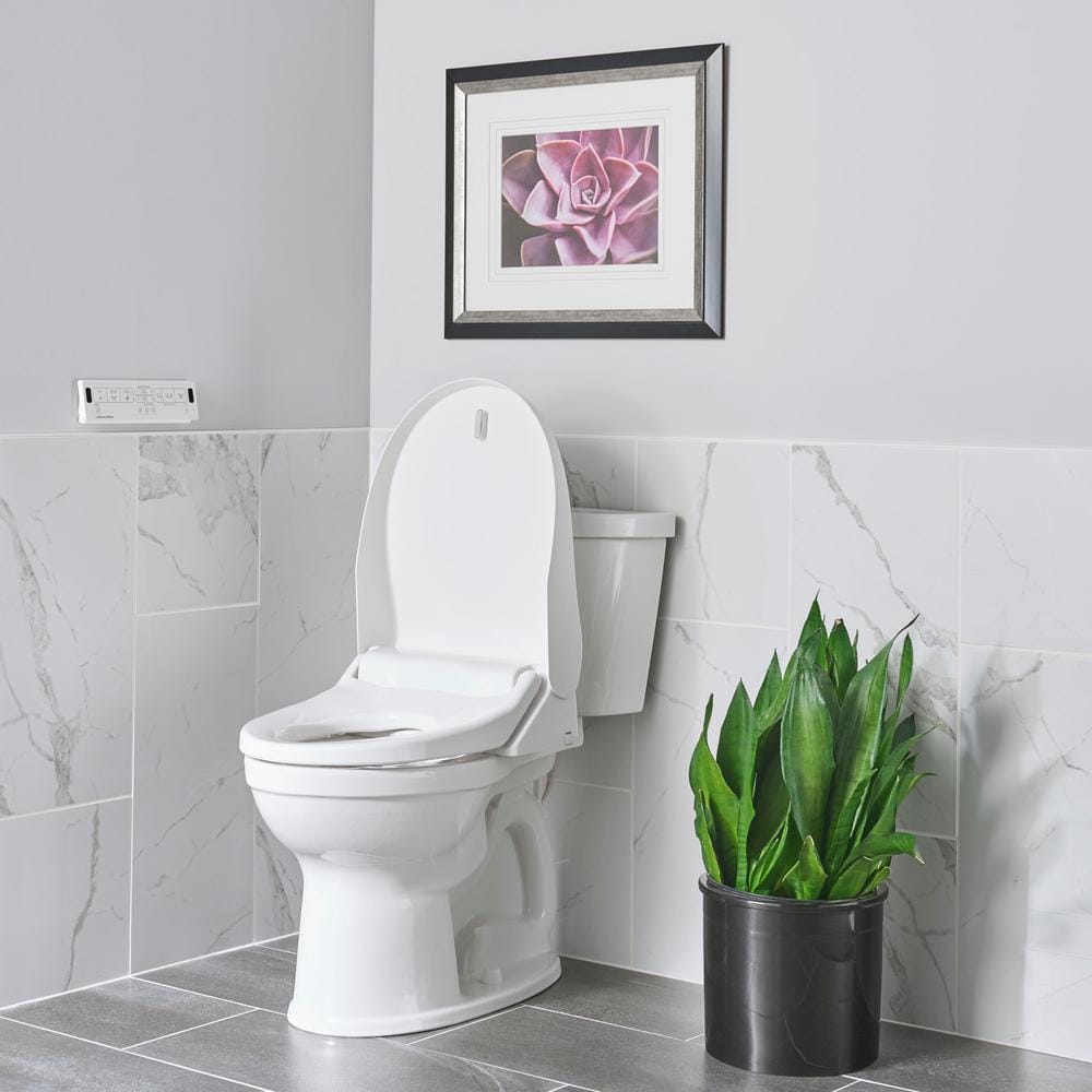 Advanced Clean White Elongated Bidet Toilet Seat with Remote Control