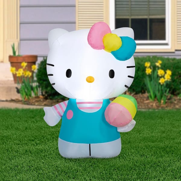 Gemmy Airblown-Easter Spring Blooms Hello Kitty G-441488 - The