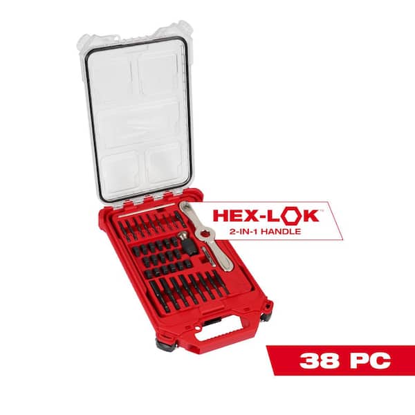 Milwaukee SAE Tap and Die PACKOUT Set w/Hex-LOK 2-in-1 Handle (38-Piece)