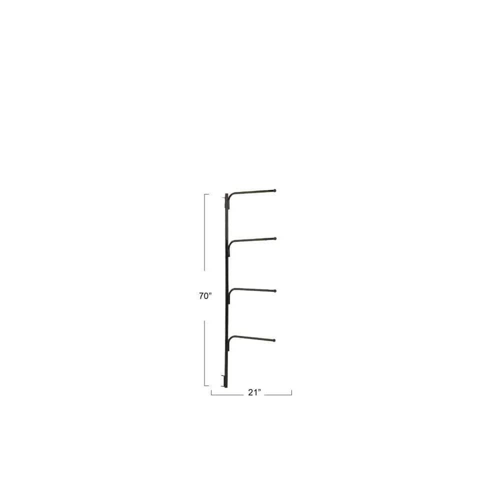 Matte Black Steel Hinge-It Clutterbuster Towel Bar