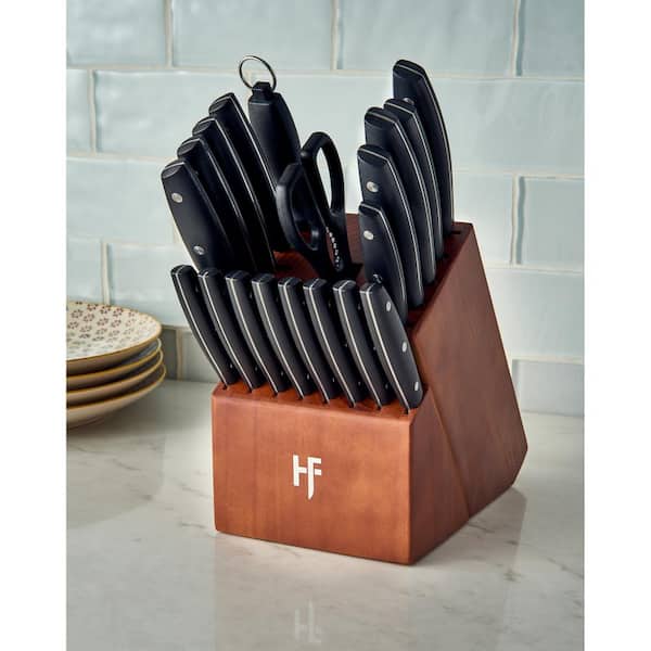 Farberware Stamped 20-Piece Triple Rivet Kitchen Knife Block Set
