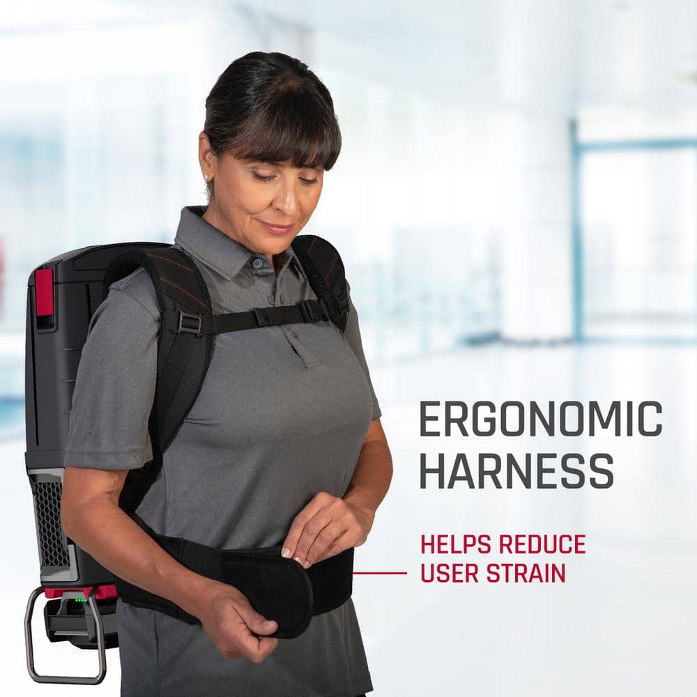 Black Cordless HEPA Filter Backpack Vacuum Cleaner for Commercial Use
