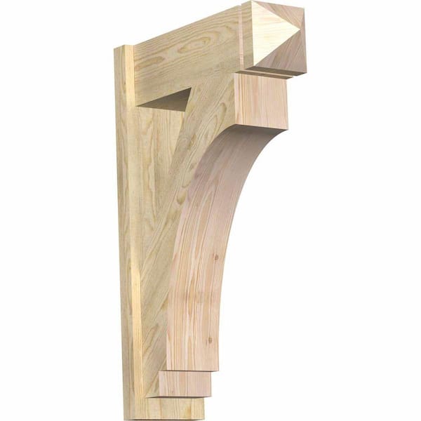 Ekena Millwork 8 in. x 36 in. x 24 in. Imperial Arts and Crafts Rough Sawn Douglas Fir Outlooker