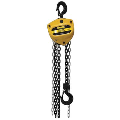 1- 1/2-Ton Chain Hoist with 10 ft. Lift and Overload Protection
