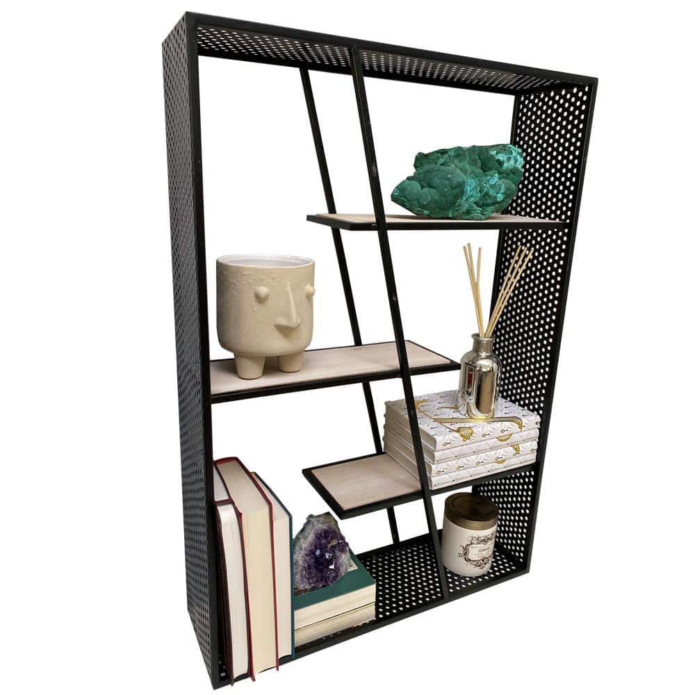 Greenco 5-Tier Corner Shelves, Floating Corner Shelf, Wall Organizer  Storage, Easy-to-Assemble Tiered Wall Mount Shelves for Bedrooms, Bathroom