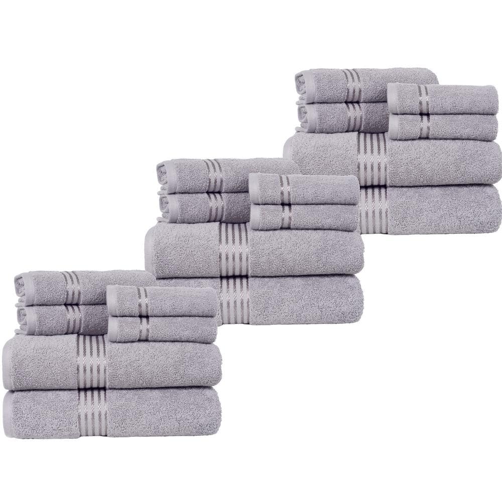 Gray Brown Egyptian Cotton Thick Bath Towel Set, Luxury Bath Towels for a  Housewarming Gift. 