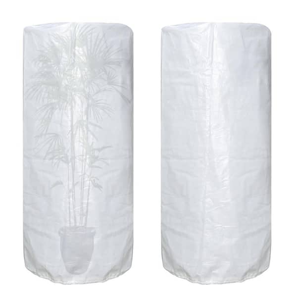 Agfabric 48 in. x 55 in. 3 Layer Winter Plant Cover Anti-frost Animal Protection Bag 4.6 oz. Reuseable Cover Cloth