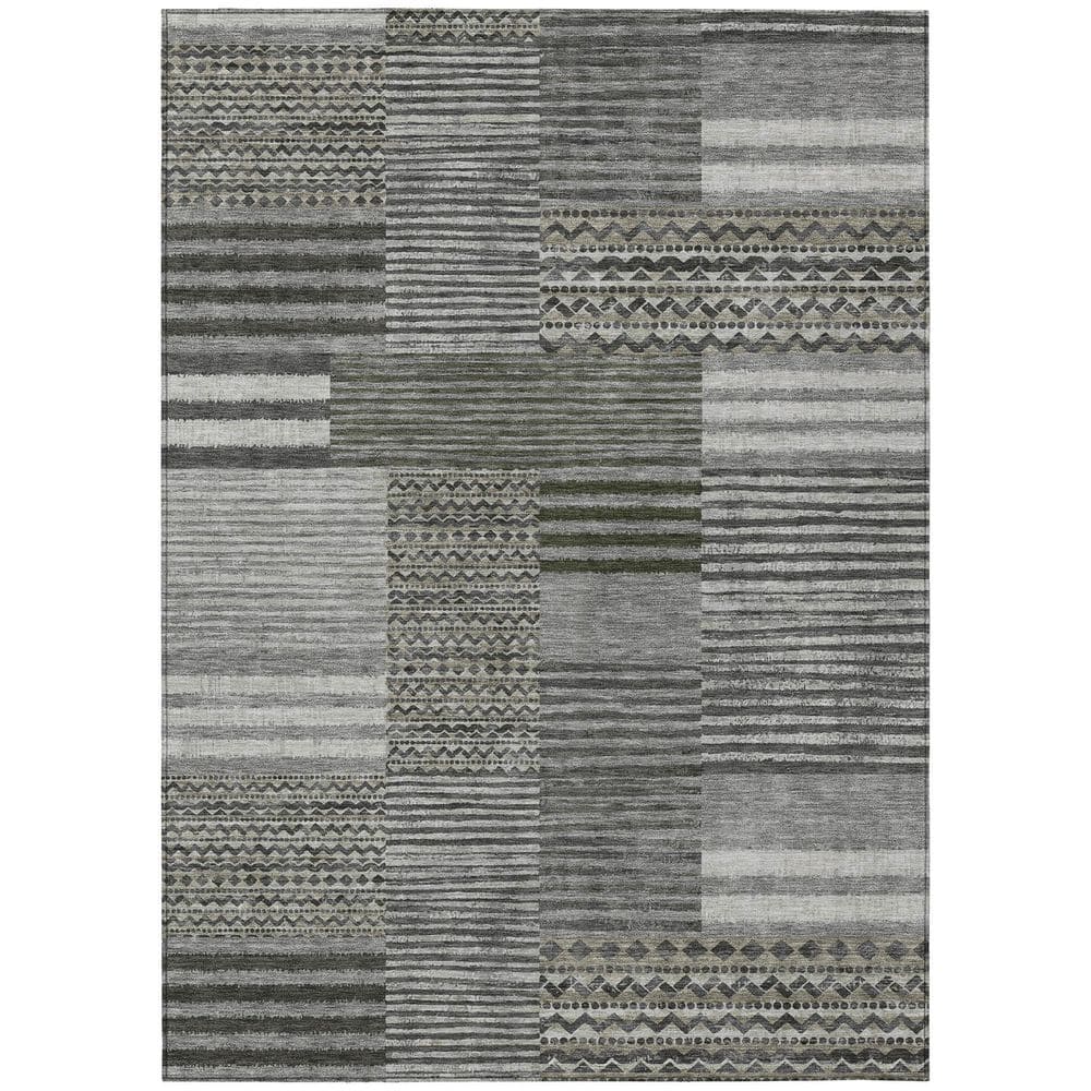 Chantille Machine Washable Indoor/Outdoor Abstract ACN2749 Pewter 10 ft. x 14 ft. Area Rug price history on PriceWatchPro