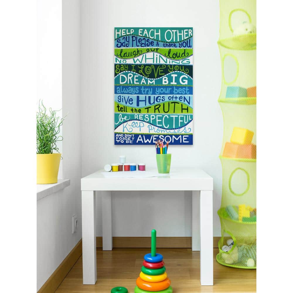 18 in. H x 12 in. W Family Rules II by Marmont Hill Printed Canvas Wal