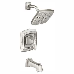 Hensley Single-Handle 1-Spray Tub and Shower Faucet in Spot Resist Brushed Nickel (Valve Included)
