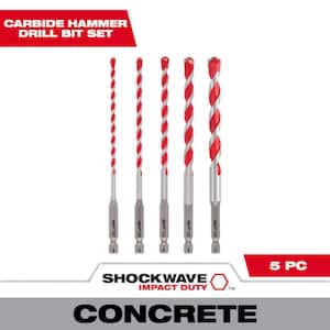 SHOCKWAVE Carbide Hammer Drill Bits Set (5-Pack)