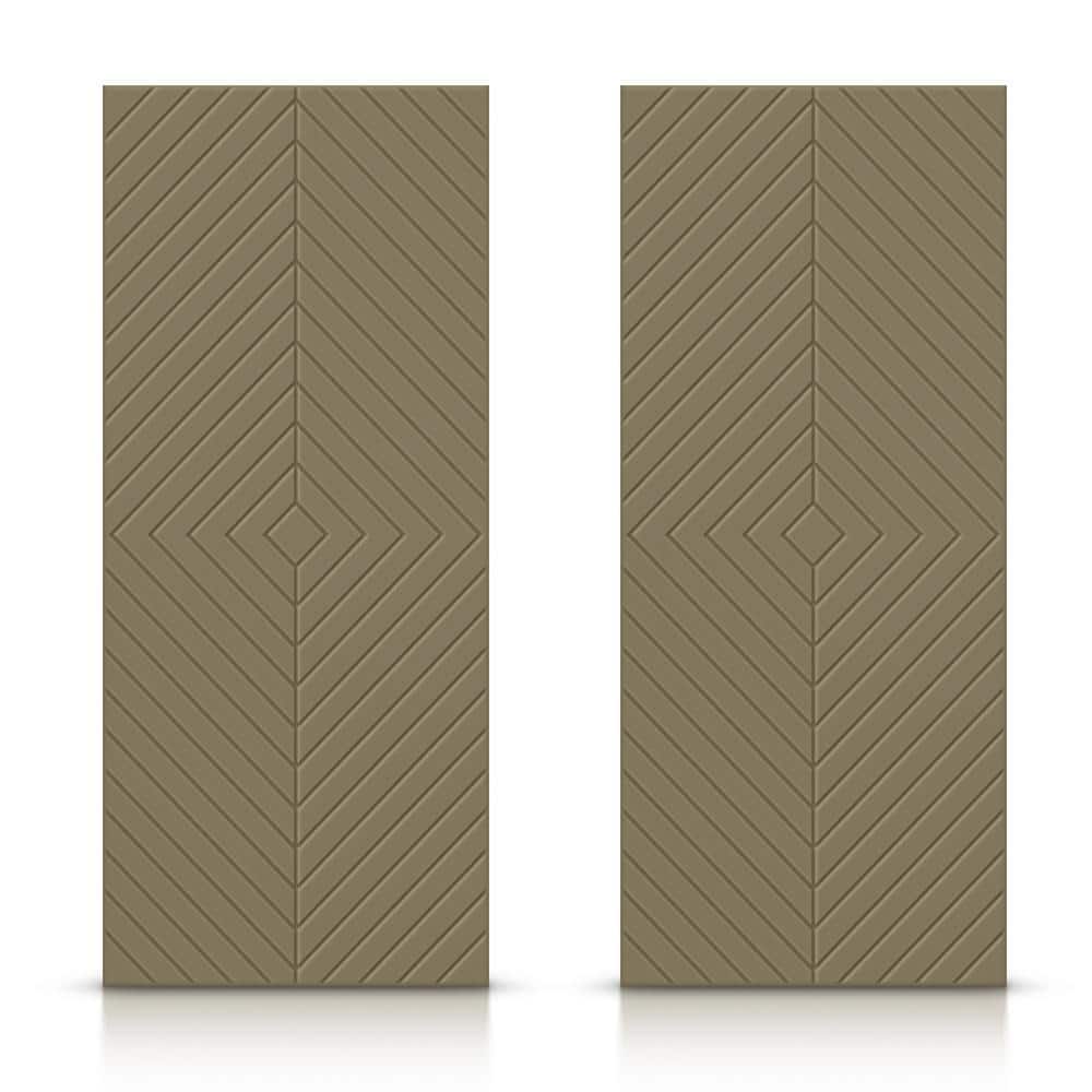 60 in. x 96 in. Hollow Core Olive Green Stained Composite MDF Interior Double Closet Sliding Doors price history on PriceWatchPro