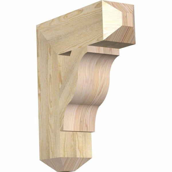 Ekena Millwork 6 in. x 24 in. x 20 in. Douglas Fir Funston Craftsman Rough Sawn Bracket