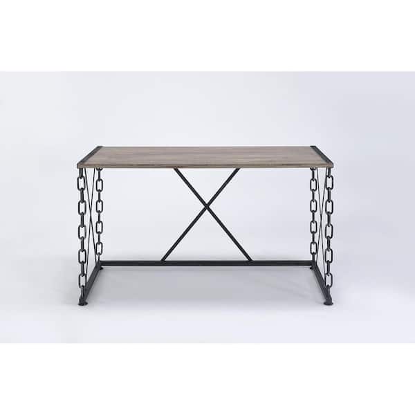 Donason 48 in. Rustic Oak Standard Rectangle Wood Console Table