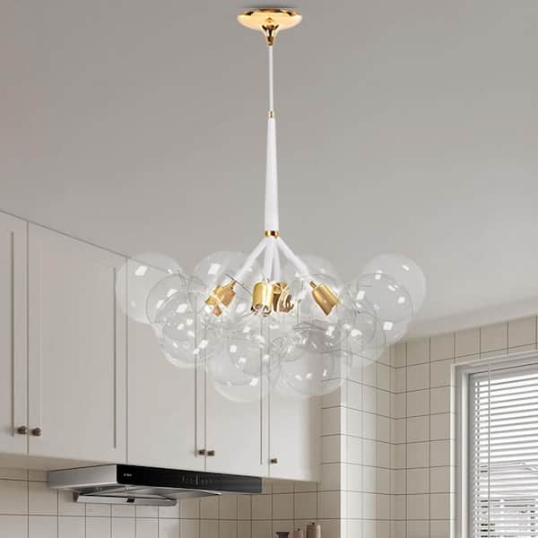 Bubble chandelier ゴールド LED対応 HUOKU Alma 4-Light 22.8 in.W Gold Bubble Chandelier with White