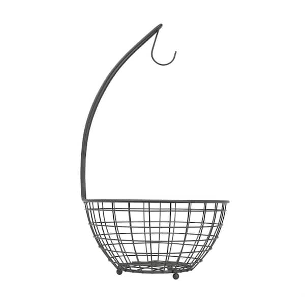 Spectrum Euro Small Fruit Tree & Basket, Produce Saver Banana Holder & Fruit  Bowl for Kitchen Counter & Dining Table, Black A18910 - The Home Depot