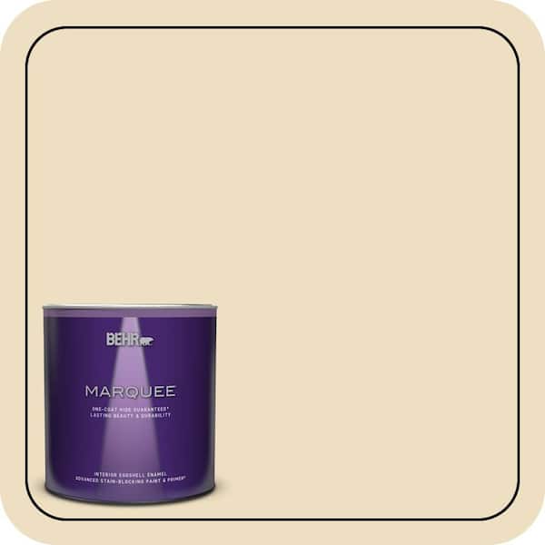 BEHR MARQUEE 1 qt. #ECC-23-1 Golden Haystack Eggshell Enamel Interior Paint & Primer
