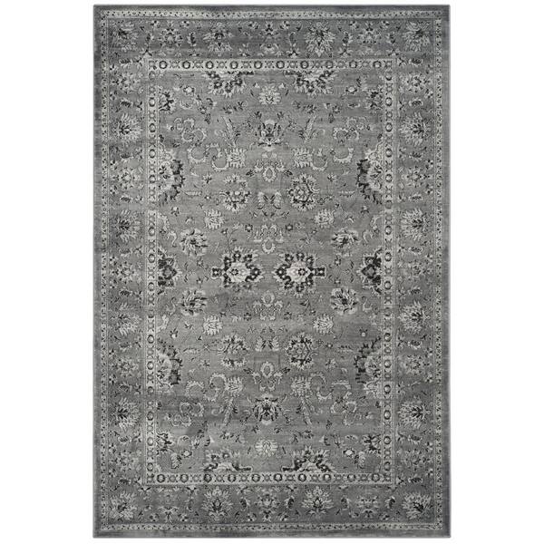 SAFAVIEH Vintage Dark Gray/Light Gray 5 ft. x 8 ft. Border Area Rug