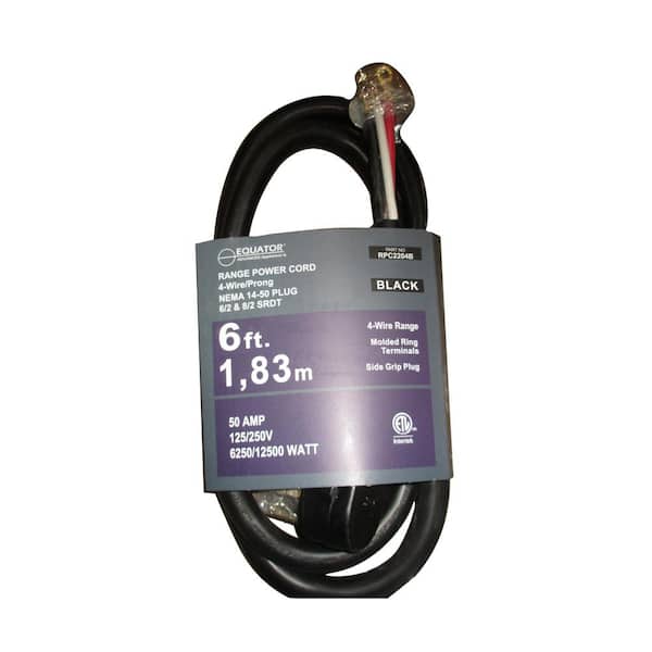 EQUATOR ADVANCED Appliances 6 ft. Power Cord NEMW 14-30 PLUG 10/4 SRDT