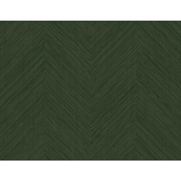 Green Chevron Stripe Vinyl Peel and Stick Wallpaper Roll (Covers 40.5 sq. ft.)