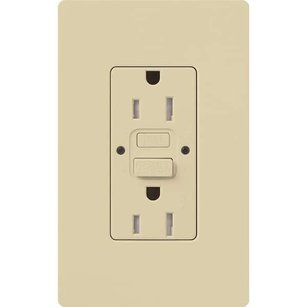 Claro 15-Amp Tamper Resistant Duplex Receptacle, Ivory (CAR-15-GFST-IV)
