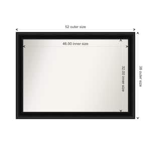 Parlor Black 51.75 in. x 37.75 in. Custom Non-Beveled Recycled Polystyrene FramedBathroom Vanity Wall Mirror