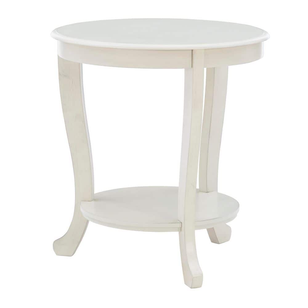 Whither 22 in. Natural Round Wood End Table with Shelf - thumbnail 4