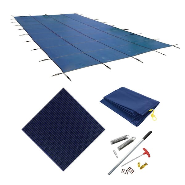 Blue Wave 18 ft. x 36 ft. Rectangular Blue In-Ground Safety Pool Cover