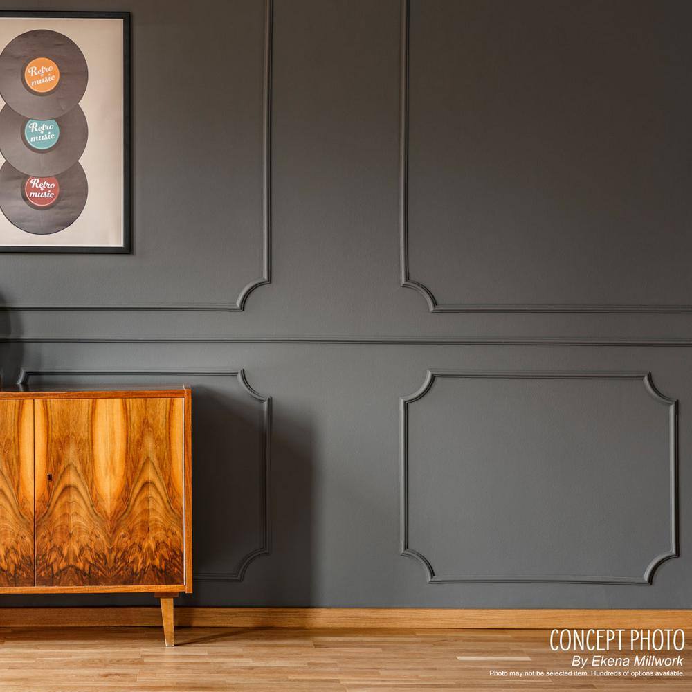 Ashford Smooth Gray Urethane Panel Moulding 12"